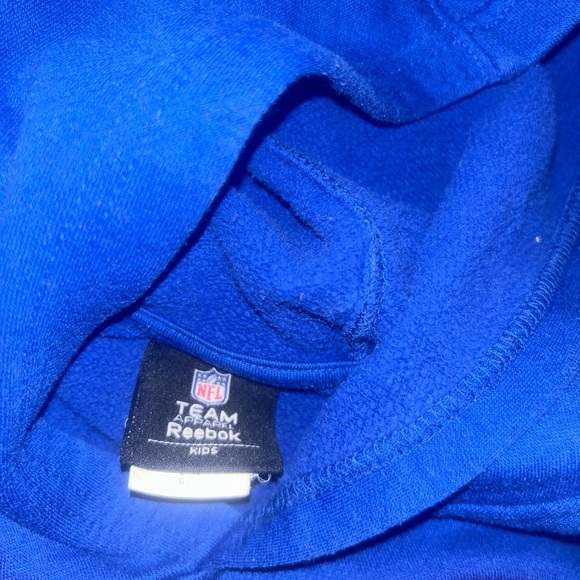 Reebok kids NFL Buffalo Bills blue hoody hoodie size 7 child - Picture 3 of 3